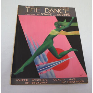 The Dance Magazine October 1926 Art Deco + December 1926 Cover Ballet